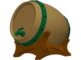 Barrel Beer 3D Model