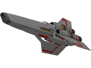 Jedi Starfighter Concept 3D Model