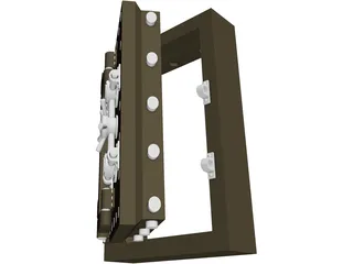 Steel Bank Vault Door 3D Model