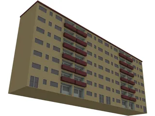 Houseblock Building 3D Model