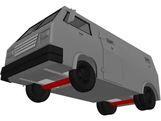 Armor Van 3D Model