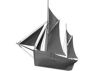 Ketch 3D Model