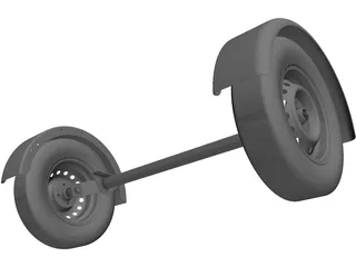 Axle Trailer 3D Model