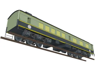 Canadian Dining Car 3D Model