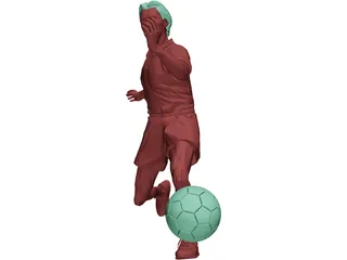 Football Player 3D Model