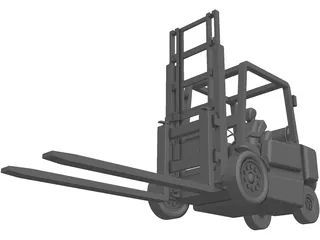 Forklift YALE with Operator 3D Model