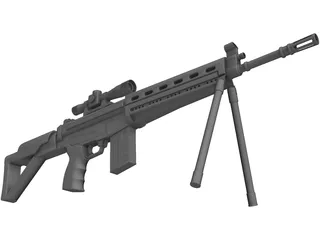 Sniper Rifle 3D Model