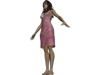 Girl Hawaienne 3D Model