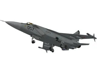 MiG-31A Foxhound 3D Model