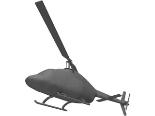 Bell 206B-III JetRanger 3D Model