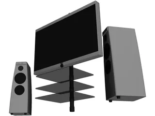 Lowe LED TV with Meridian Speakers 3D Model
