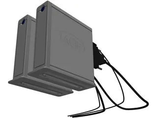 Lacie Hard Drive 3D Model