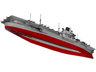 Shinano Aircraft Carrier 3D Model