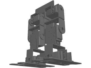 Biped Servo Robot 3D Model