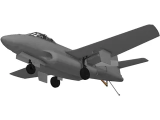 Douglas F3D-2 Skyknight 3D Model