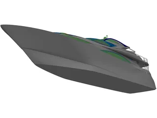Sunseeker Yacht 3D Model