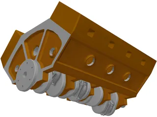 Engine V8 3D Model