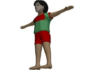 Cartoon Boy 3D Model