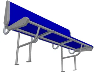 Polycarbonate Train Seat 3D Model