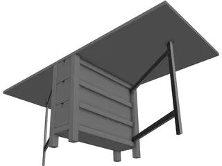 Foldable Table 3D Model