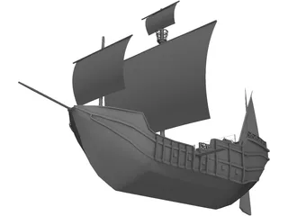 Galleon 3D Model