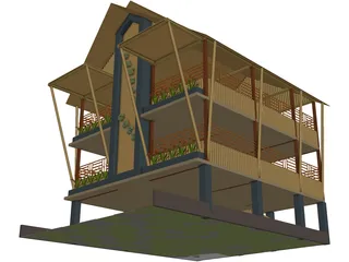 Bamboo Cafe 3D Model