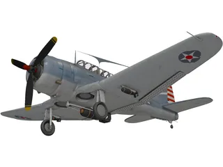 Dauntless Dive Bomber 3D Model