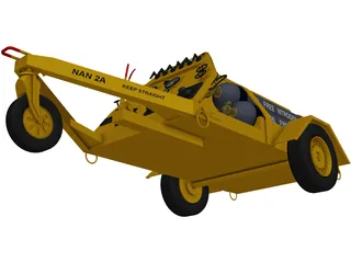 Nitrogen airport cart trailer 3D Model
