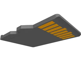 Micro SD Card 3D Model