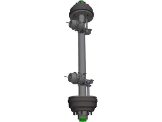 Trailer Axle 3D Model