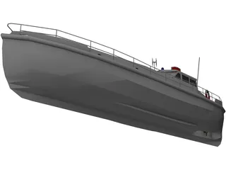 Solent Class Lifeboat 3D Model