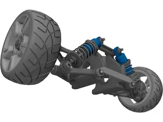 RC Car Suspension Rear 3D Model