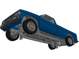 Nissan D21 Pickup 3D Model