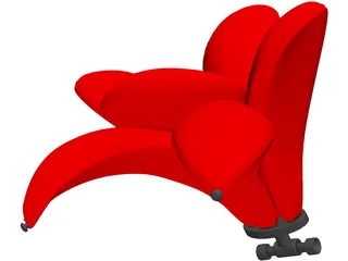 Chair Flower Shape 3D Model