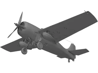 Grumman F4F-4 Wildcat 3D Model