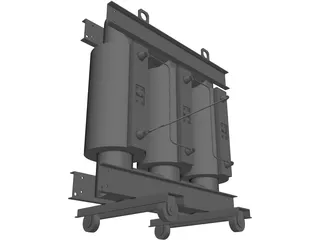 Power Electric Transformer 3D Model