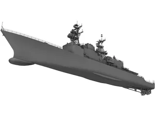 DD-963 Spruance Class Destroyer 3D Model