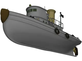 Coast Guard Tug 3D Model