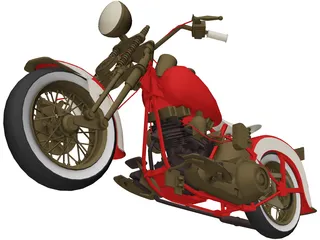 Harley-Davidson EL Type (1936) 3D Model