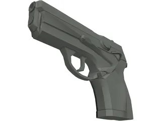 Berretta 9mm Pistol 3D Model