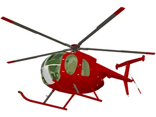 Hughes 500D 3D Model