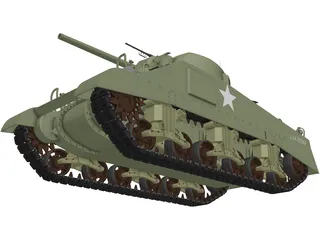 M4A3 (75) W Sherman 3D Model