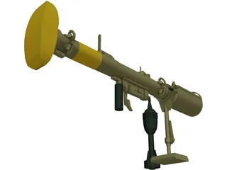 Piat Antitank Weapon 3D Model