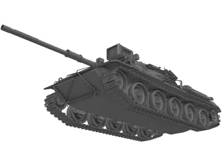 Type 74 Tank 3D Model