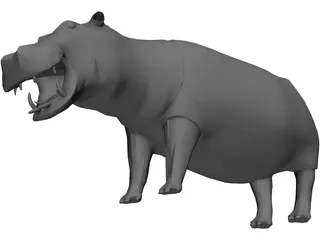 Hippopotamus 3D Model