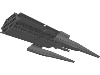 Spaceship Cargotug 3D Model