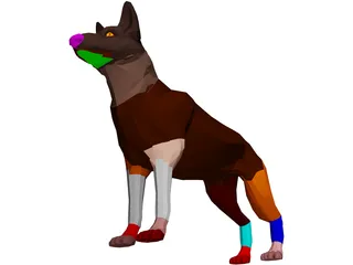 Dog German Shepherd 3D Model