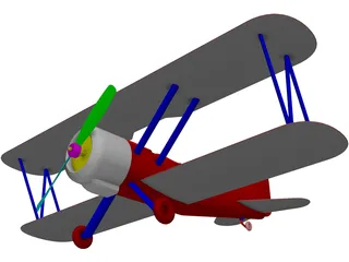 Biplane 3D Model