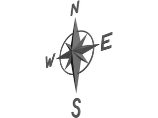 Compass Rose 3D Model