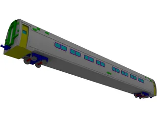 Amtrak Coach 3D Model